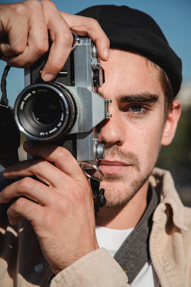 Fotographer with a camera